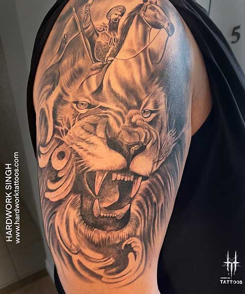 OX Tattoos - Studio: @tattoo_villa Artist: @gurpreet_tattoos . #lion  #liontattoo #lionking #sikh #singhisking #sardar #artist #khanda #khalsa  #crown #sleeve #forearmtattoo #realism #realistic #realisticart #3d #tattoos  #3dprinting #3dart #gurpreet ...