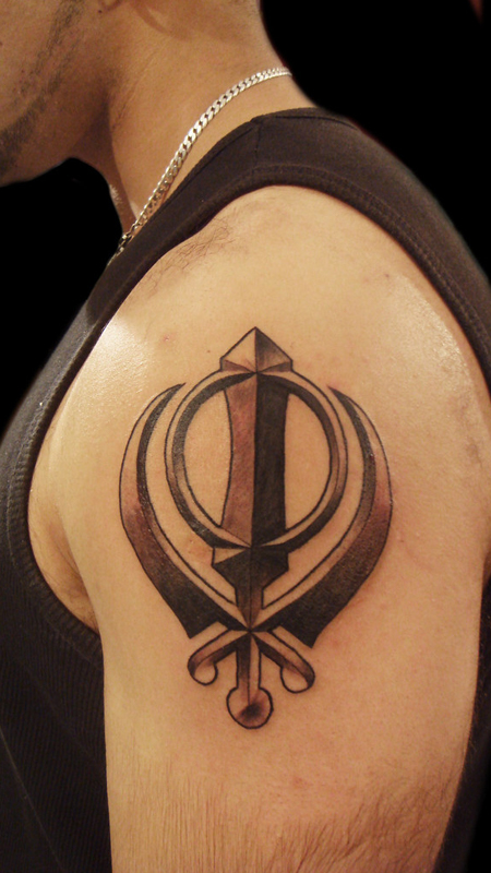 Sikh Warrior Khanda Tattoo