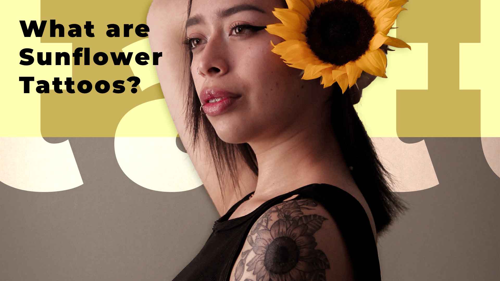Premium Vector | Sunflower tattoo collection