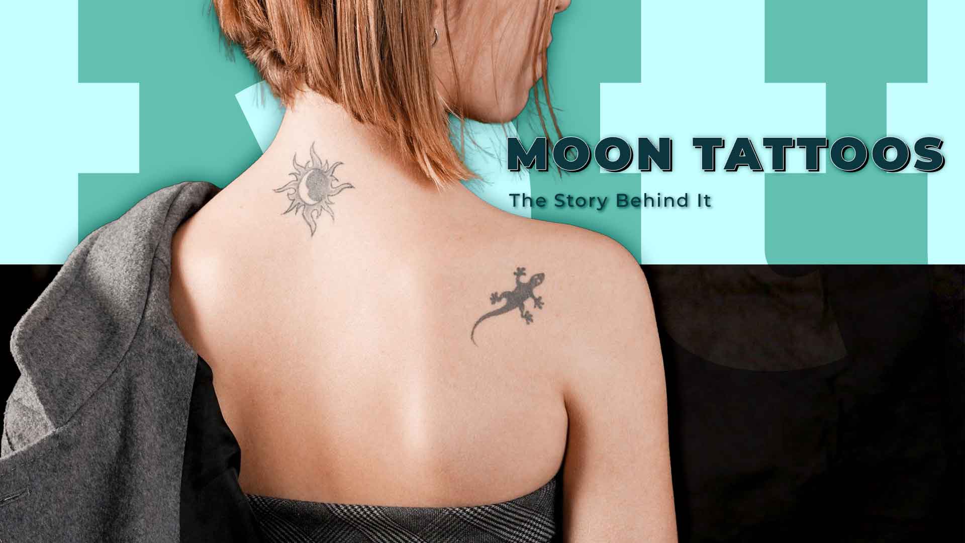 Small Crescent Moon Tattoo on Woman's Chest