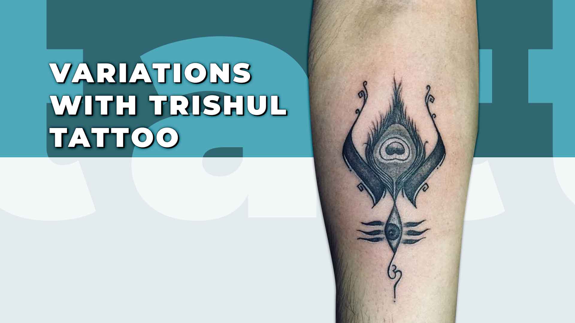 Discover Om Symbol With Trishul Tattoo on Forearm - Black Poison Tattoos