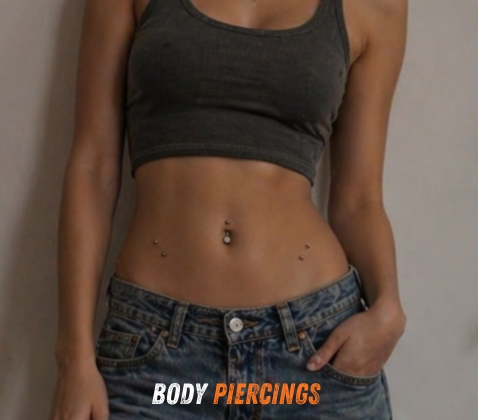 Body piercings at Hardwork Tattoo Brampton