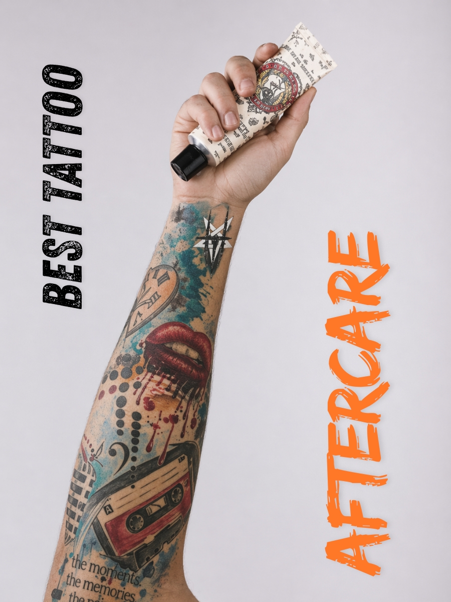 Tattoo aftercare session at Hardwork Tattoos Brampton