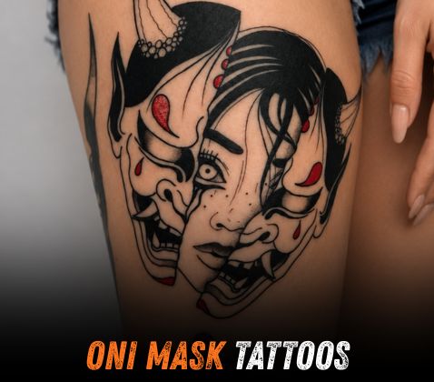 Oni Mask Tattoos