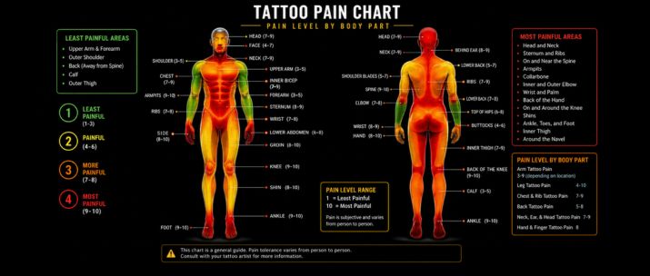 Tattoo Pain Chart
